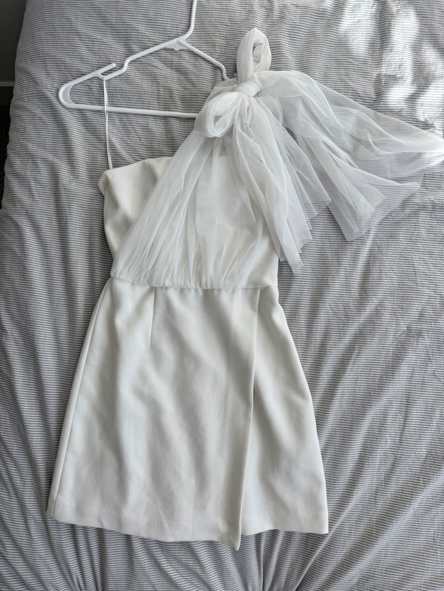 French Connection One Shoulder Tulle Minidress, Size 0