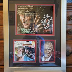 Freddy Krueger Signed And Framed Art !