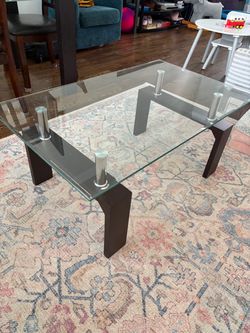 Glass coffee table