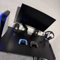 PS5, Acer Gaming Monitor And Gaming Desk
