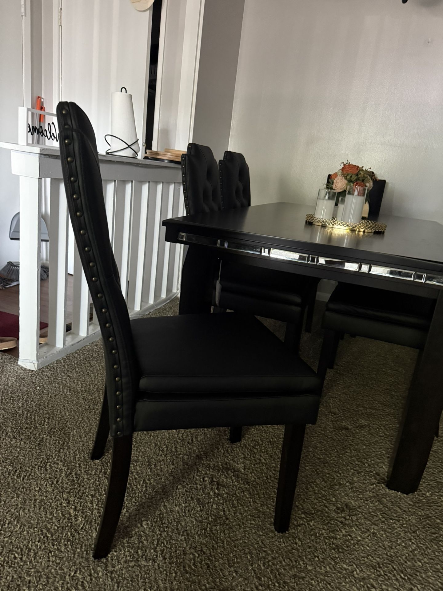 Elegant Dining Room Set 6 Chairs 1 Table