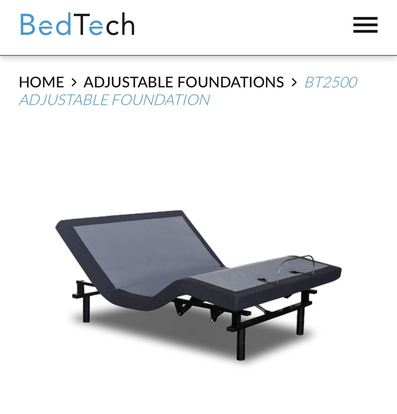 King Size Bed Tech BT 2500 Adjustable Bed