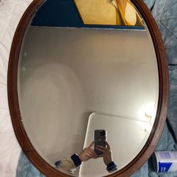 Antique Wood mirror 