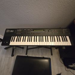 Roland Xp30 Piano, Alesis Sr18 Drum Machine, Mackie Sr 150 Amp, 