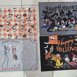 Disney Mickey Minnie Nightmare Before Christmas Halloween Doormats