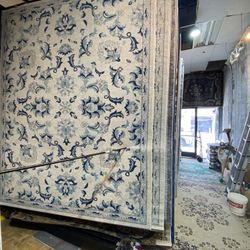 8x10 Area Rugs Carpet Rugs Persian Design Thick Colors Beige Blue