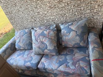 Loveseat with pullout sleeper, and mattress