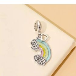 x1 Alloy Rainbow Pendant/Charm DIY For Jewelry Making New