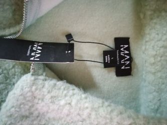 boohooMAN Mint Green Fleece Jacket