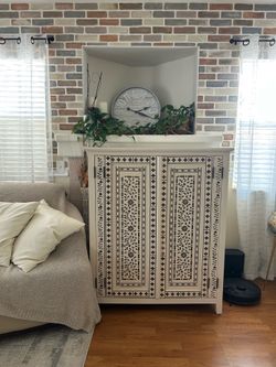 Armoire dresser wardrobe linen cabinet for clothing or tv