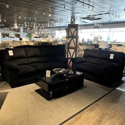 Black Sofa And Loveseat