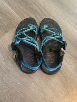Chaco Sport Sandals Blue Green Straps