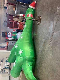 10-12 Foot Inflatable Xmas Dinosaur