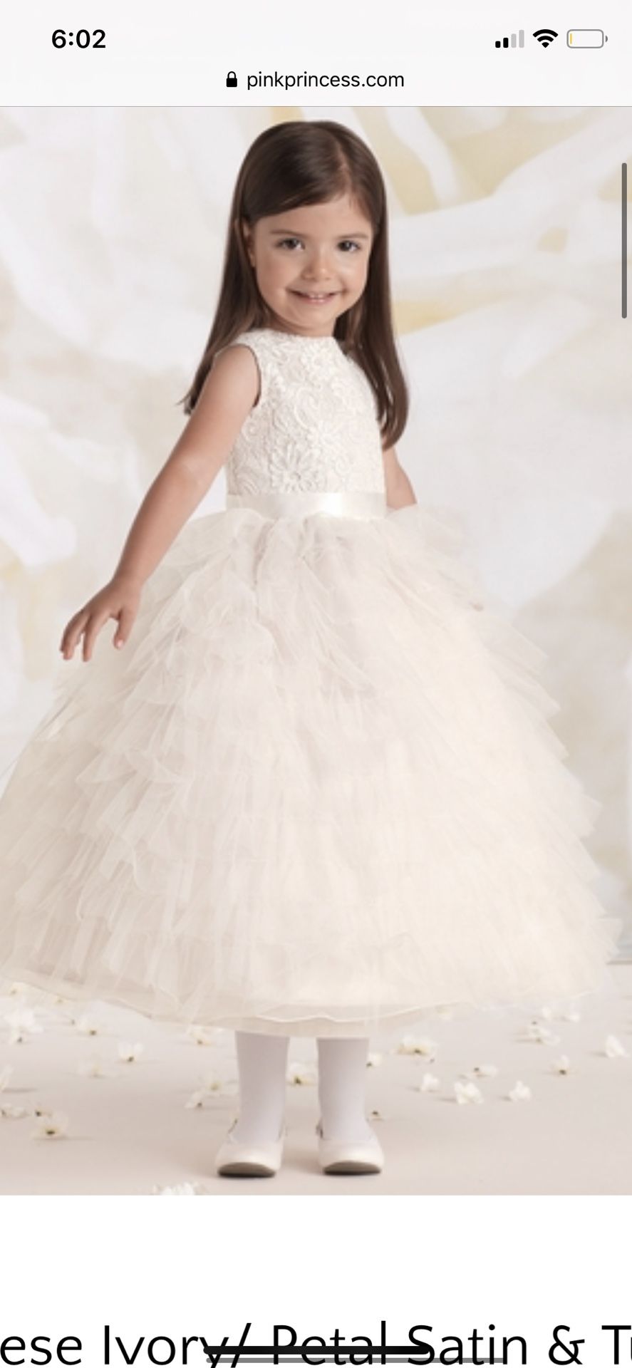 Joan Calabrese Style 115326 Flower-Girl Dress Size 4