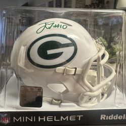 Jordan Love Signed Green Bay Packers Riddell Speed Mini Helmet Beckett
