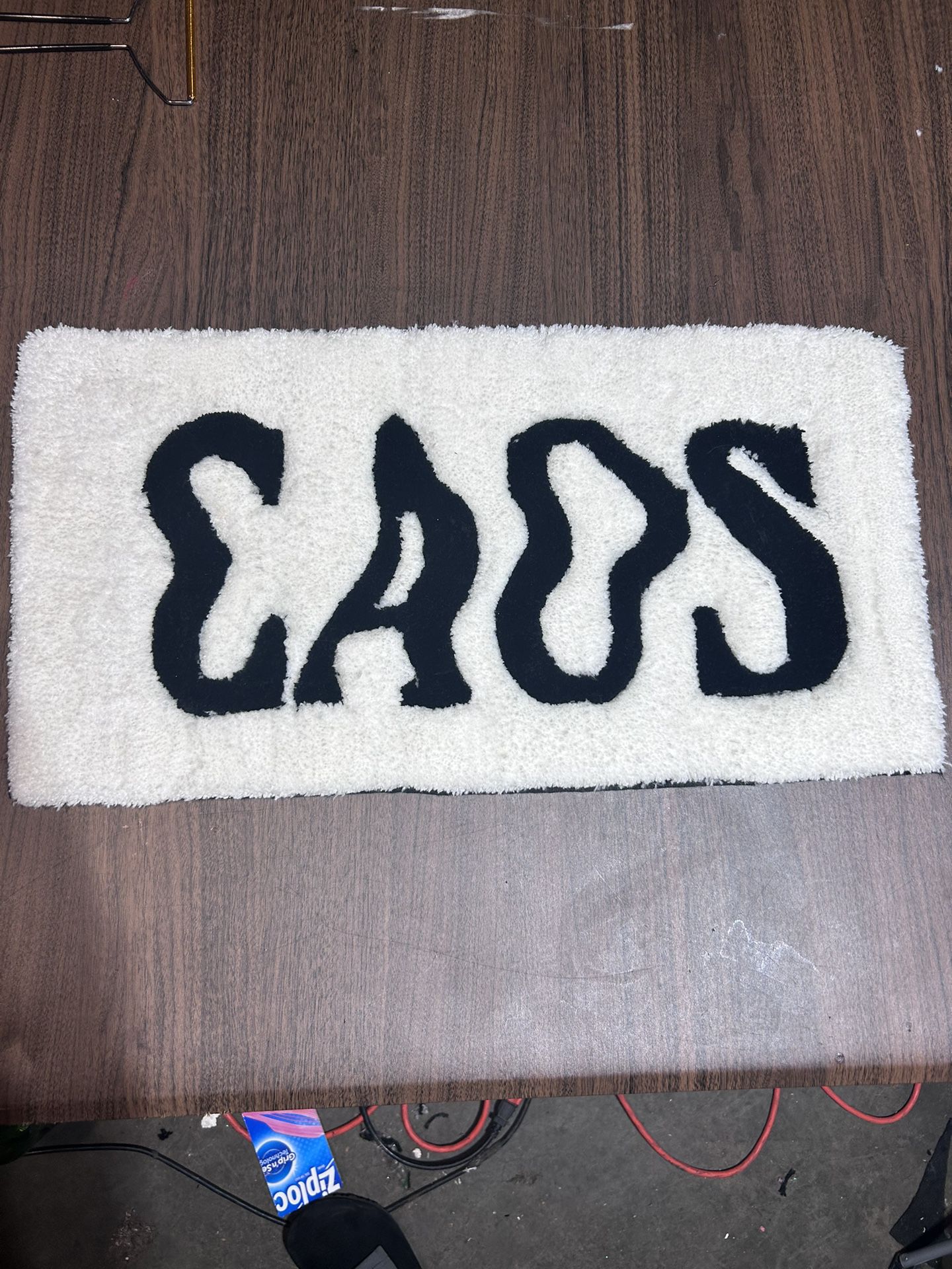 Caos(chaos In Spanish)customs Tufted Rug(sparkling 