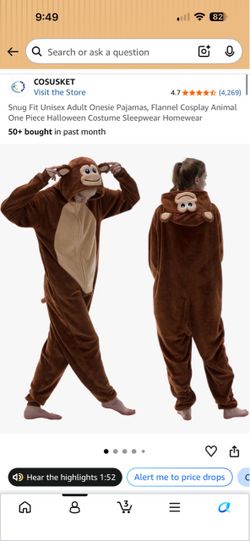 Monkey Onesie - Medium