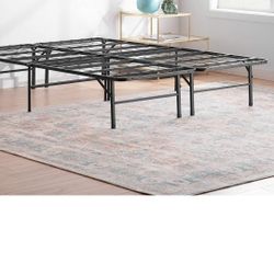Linenspa 14 Inch Folding Metal Platform Bed Frame - 13 Inches of Clearance - Tons of Under Bed Storage - Heavy Duty Construction - 5 Minute Assembly -