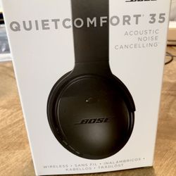 OPEN BOX BLUETOOTH BOSE HEADPHONES: Bose QuietComfort 35 Noise Cancelling Headphones LIKE NEW with Case