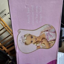 Rapunzel Barbie Doll 3 Ft Tall. Vintage 