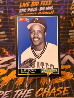 1991 Score Barry Bonds #868 The Franchise Pittsburgh Pirates Black Border