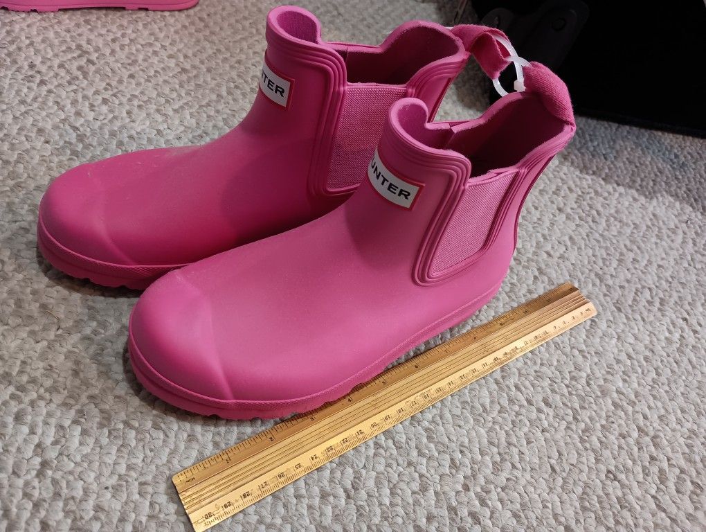 Hunter Youth Pink Rain Boots Size 5