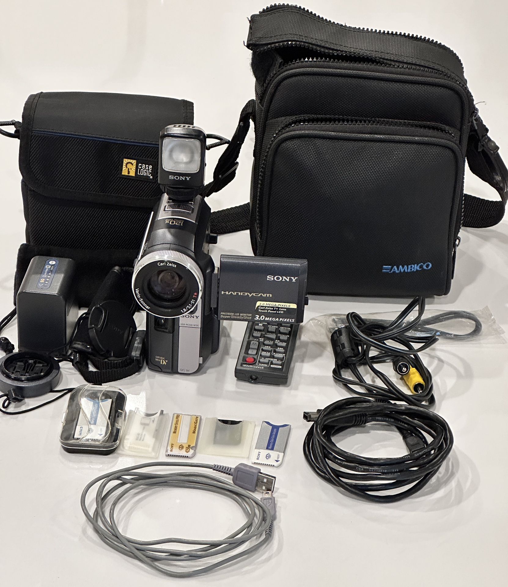 Sony Handycam DCR-PC330 With All It’s Goodies.