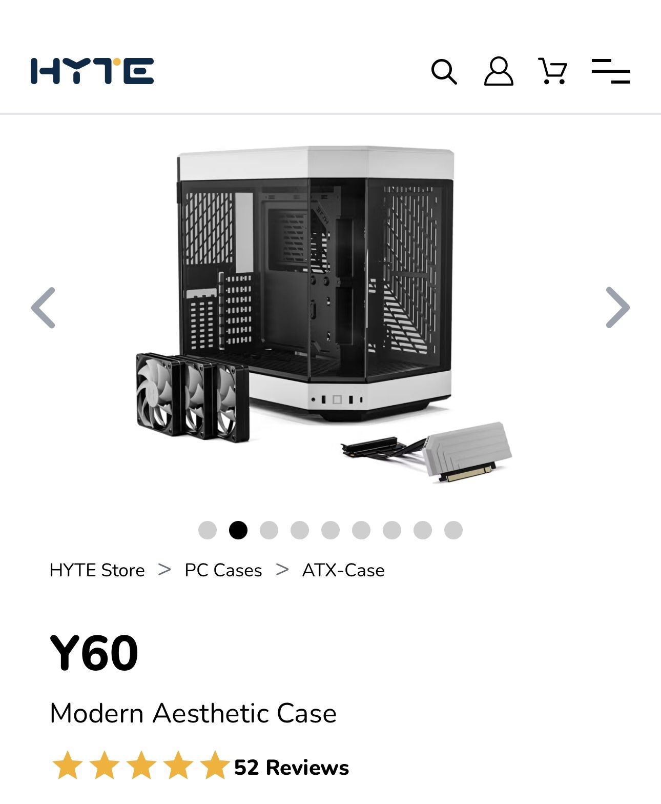 Computer Case-Hyte Y60 Panda White