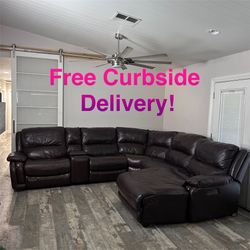 Free Curbside Delivery! Electric Sectional Couch With Headrest Control