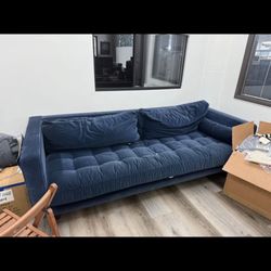 Blue Velvet Couch 