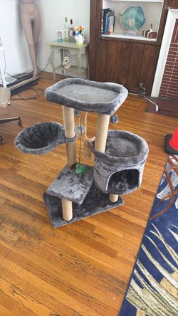 Cat Tree - Beds, Scratching Posts, Dangling Toys