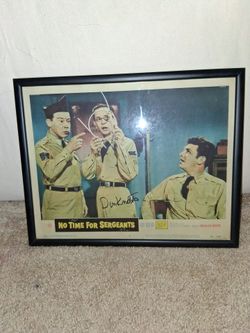 No Time for Sergeants Signed Lobby Card Framed