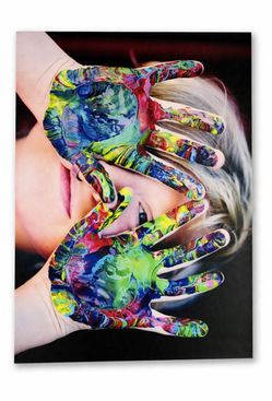 Colorful Paint Hands Art Print Poster