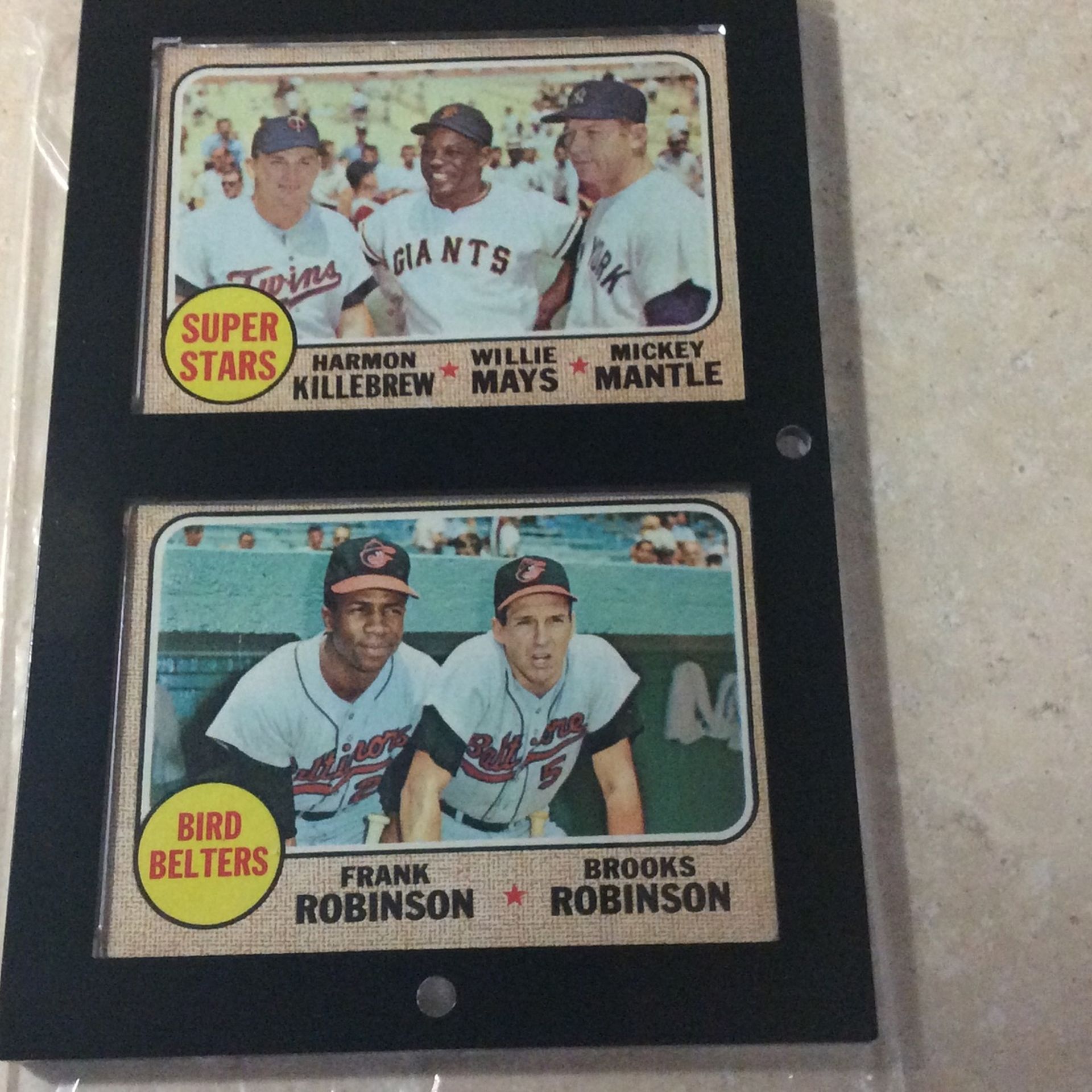  2 1968 Tops Superstars