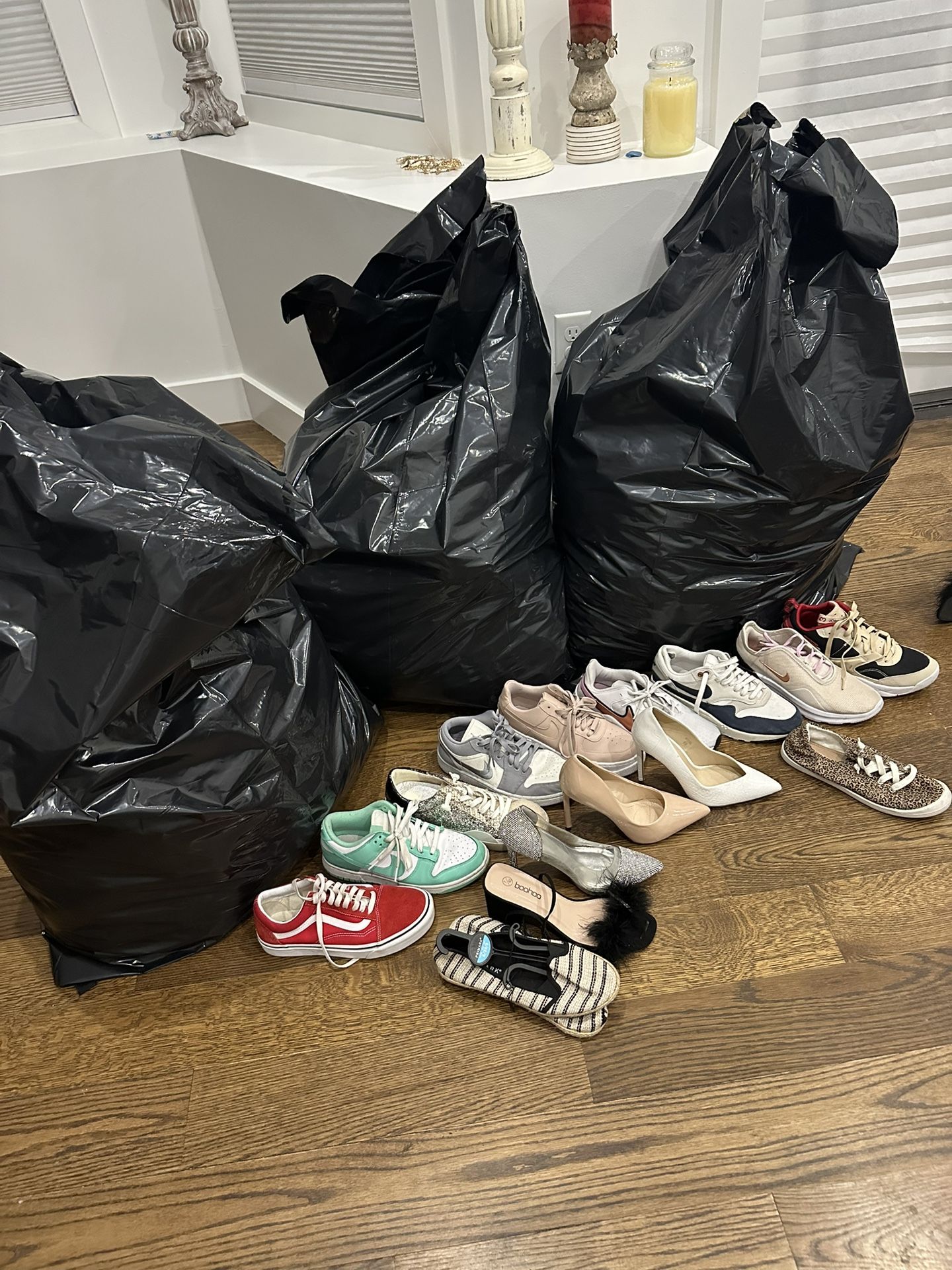 3 Large Bags Of Clothes 1 Large Bag Of Shoes