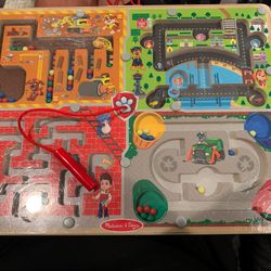 PAW Patrol Wooden 4-in-1 Magnetic Wand Maze Board