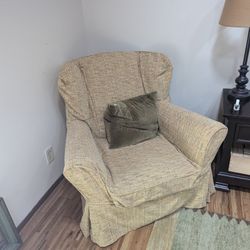 Two Arhaus Slipcovered Chairs