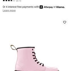 Dr. Martens 1460 8 Eye Pale Pink Boots Big Kid 13