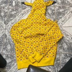 Yellow Bape Pokemon Hoodie 