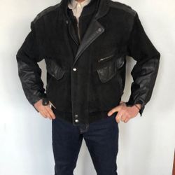 Vintage Leather and Suede Jacket Large 