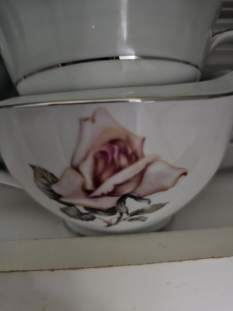 HALSEY CHINA ROSE DAMASK 402
