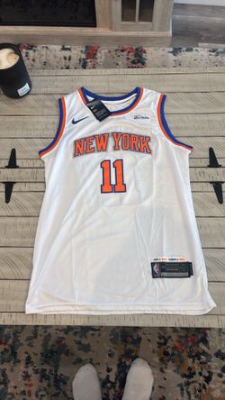 New York Knicks Jalen Brunson #11 large jersey white