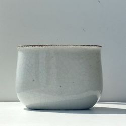 Glazed Ceramic Crackled Oval Plant Planter/ Flower Pot/ Plant Pot  Flower Patio Garden 