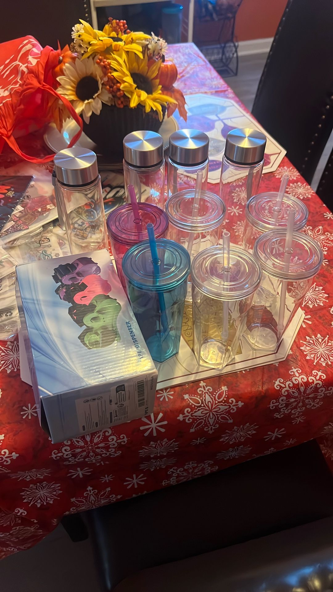 cups, machine tape new