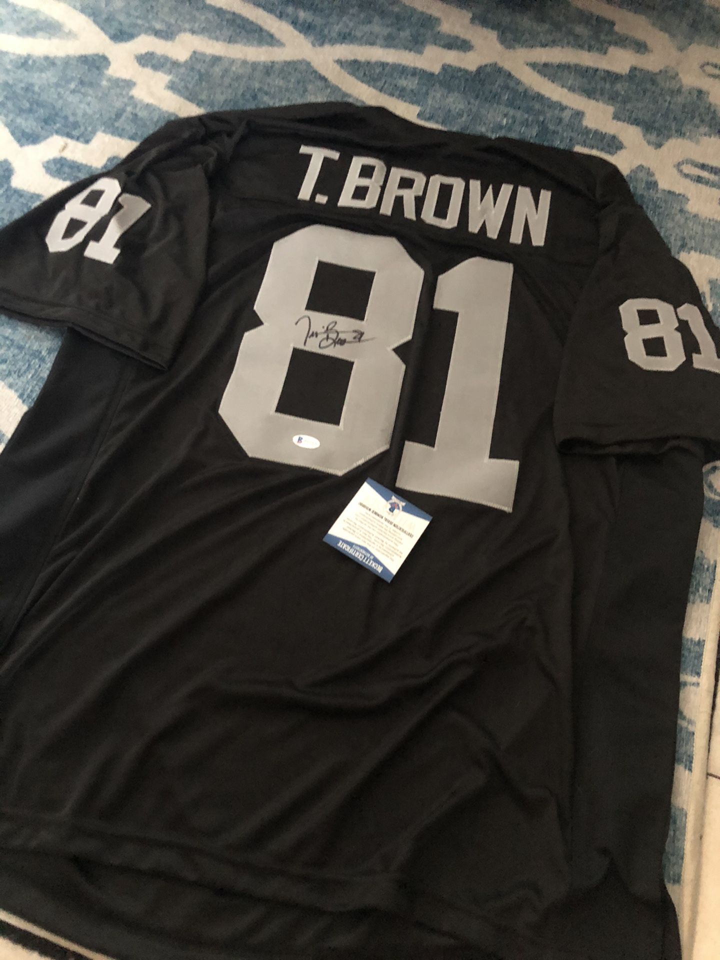 Raiders Signed Jersey Tim Brown 