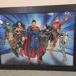 Dc Superheros Canvas Frame