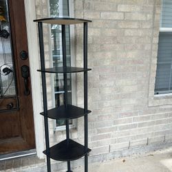 (2) Wood 5 Tier Shelf