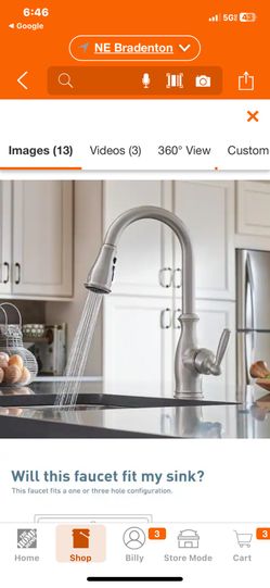 Brand new in the box mowing pull out kitchen faucet, brush, nickel