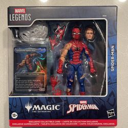 Spider-Man Marvel Legends Magic The Gathering *SEALED* Battle Damaged Spiderman Figure Card