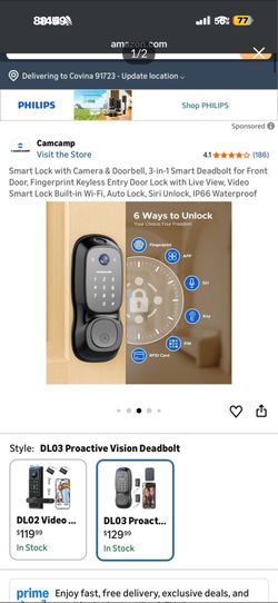 Smart Lock with Camera & Doorbell, 3-in-1 Smart